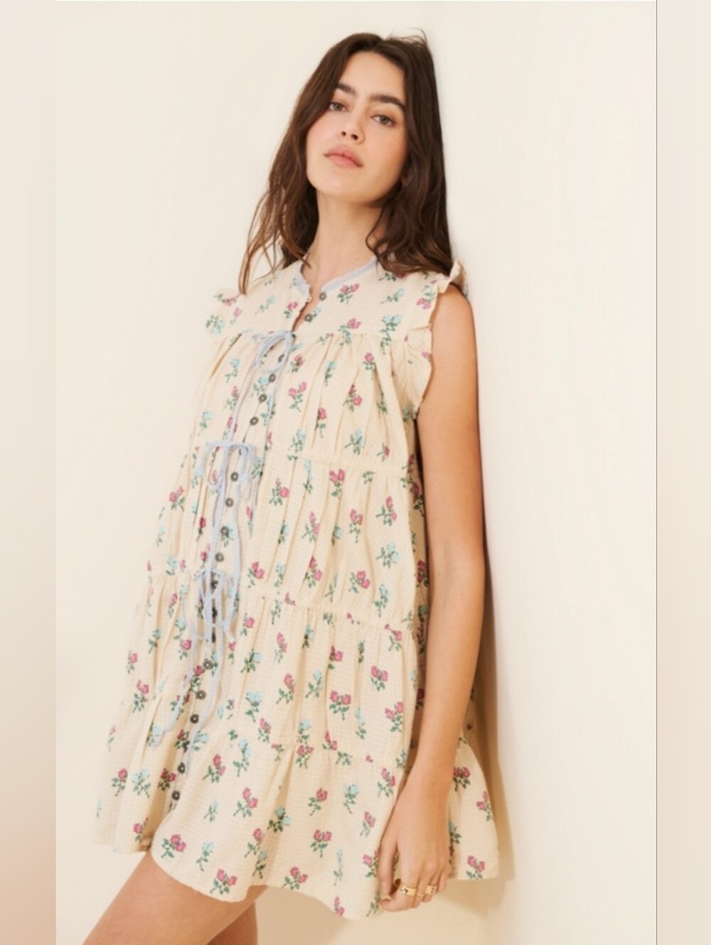 Free People Sundown Print Tunic Dress Size S